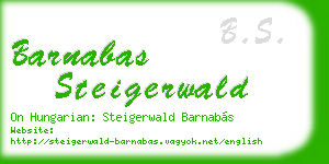 barnabas steigerwald business card