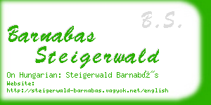 barnabas steigerwald business card